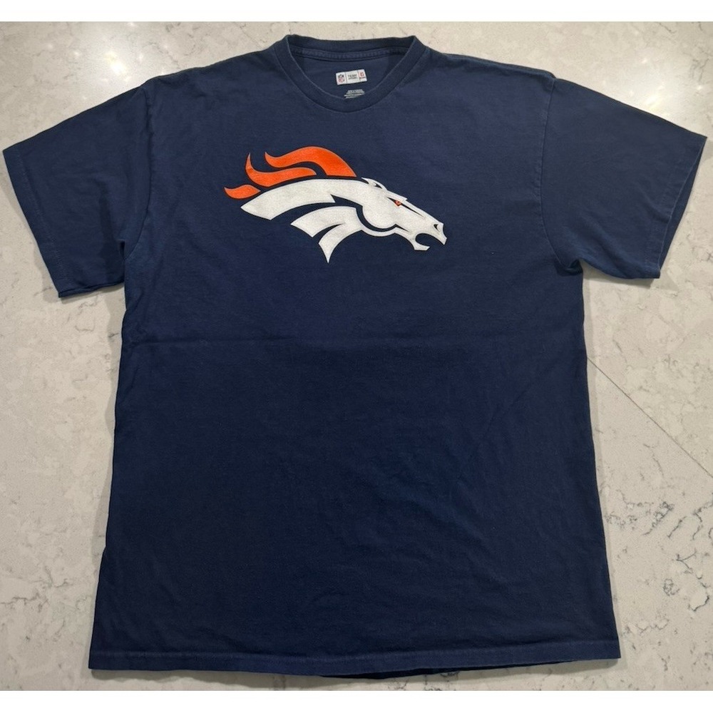 Denver Broncos Peyton Manning #18 T-Shirt Mens XL Navy Blue NFL Team Apparel